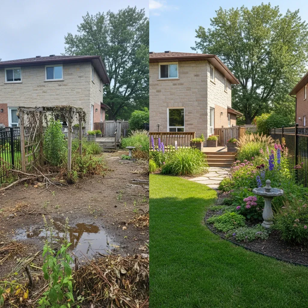 Quality Landscaping Kirkland Landscaping transformation - before and after in Kirkland